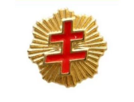 ALFINETE CRUZ DE LORENA COM ESPLENDOR