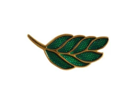 BROCHE FOLHA DE ACÁCIA 