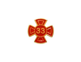 ALFINETE GRAU 33 VERMELHO