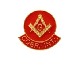 ALFINETE COBR INTERNO ESQUADRO E COMPASSO VERMELHO