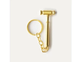 CHAVEIRO MALHETE DOURADO